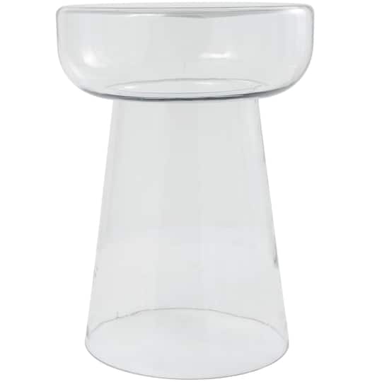 20" Glass Modern Side End Accent Table